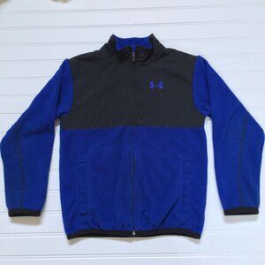 Under Armour Blue & Black Fleece Jacket Boys 6